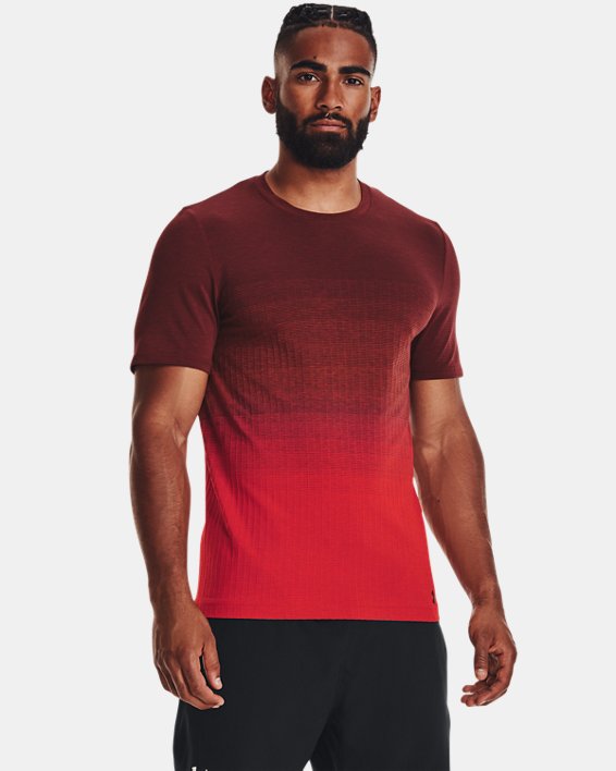Men's UA Seamless Lux Short Sleeve, Red, pdpMainDesktop image number 0